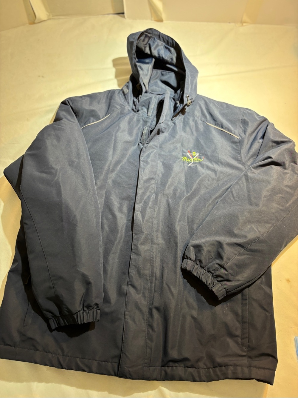 365 Core Men's Hooded Winter Jacket - Navy with “Martini” embroidery